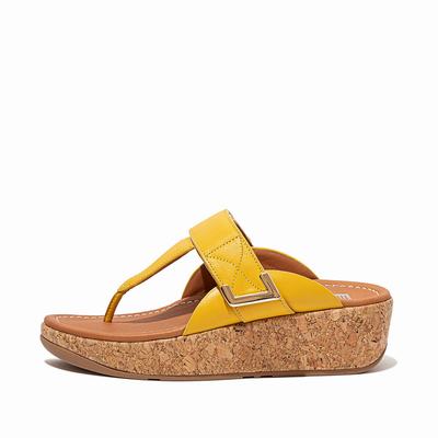 Fitflop Remi Adjustable Toe-Post - Sandalen Damen - Orange Gelb (RBW269453)